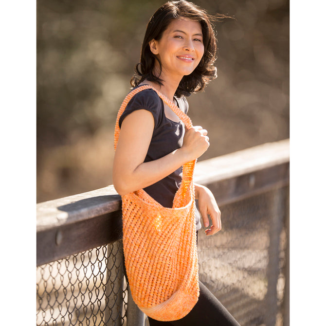 Sunny Days Market Bag in Cascade Yarns Noble Cotton Splash - W743 - Downloadable PDF