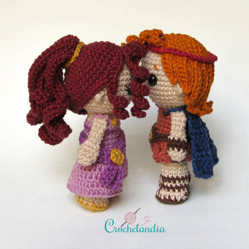 Hercules and Megara amigurumi dolls - crochet patterns by Crochelandia