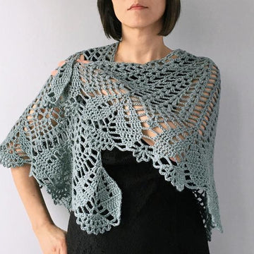 Monica - floral lace shawl