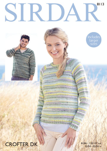 Sweaters in Sirdar Crofter DK - 8113 - Downloadable PDF