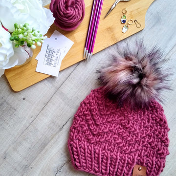 Chevron Chunky Bobble Hat