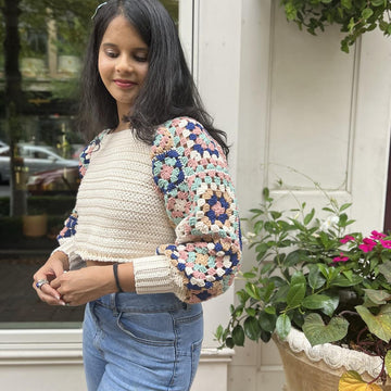 Granny Chic Crochet Crop Top