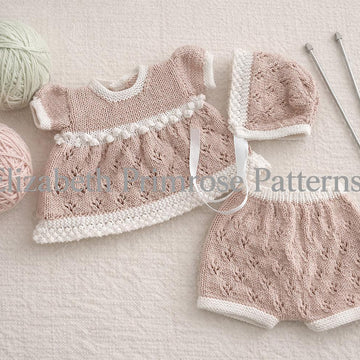 Angel Tulip Lace Set Knitting Pattern | P35 | Dolls Clothes | Elizabeth Primrose Patterns