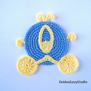 Cinderella Carriage Applique/Coaster