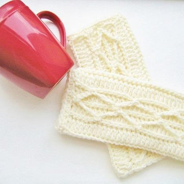 Adeline Fingerless Mittens with Faux Cables