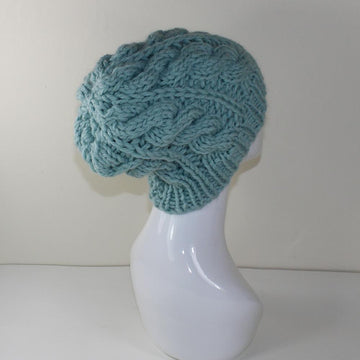 Super Chunky Cable Slouch Hat