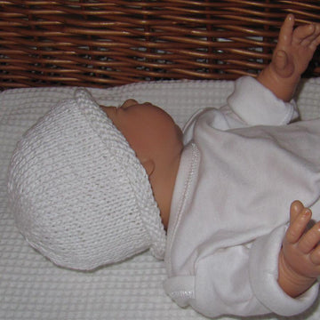 Preemie and Tiny Baby Roll Brim Beanie Hat