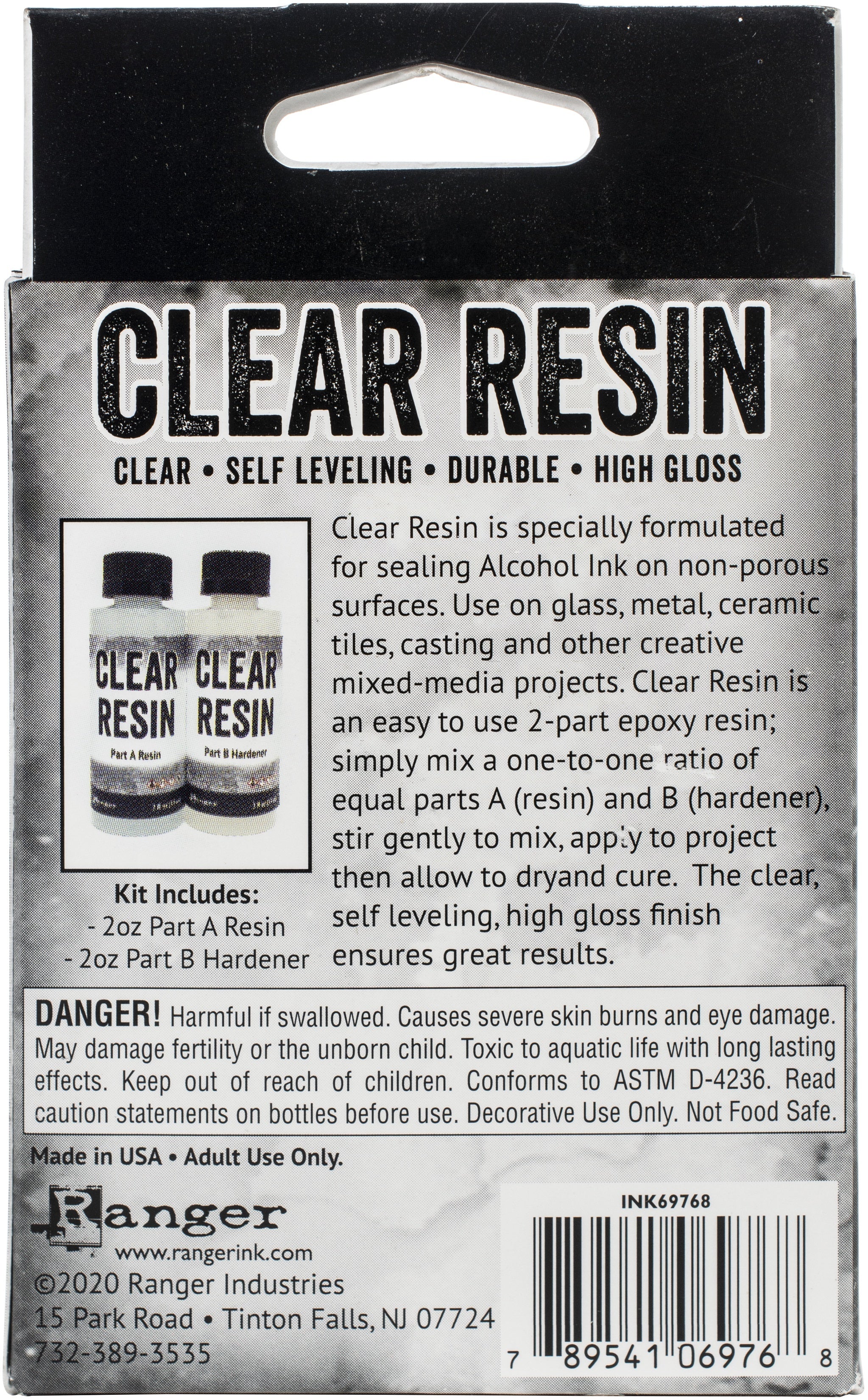 Ranger Clear Resin Kit - 2oz Resin & 2oz Hardener