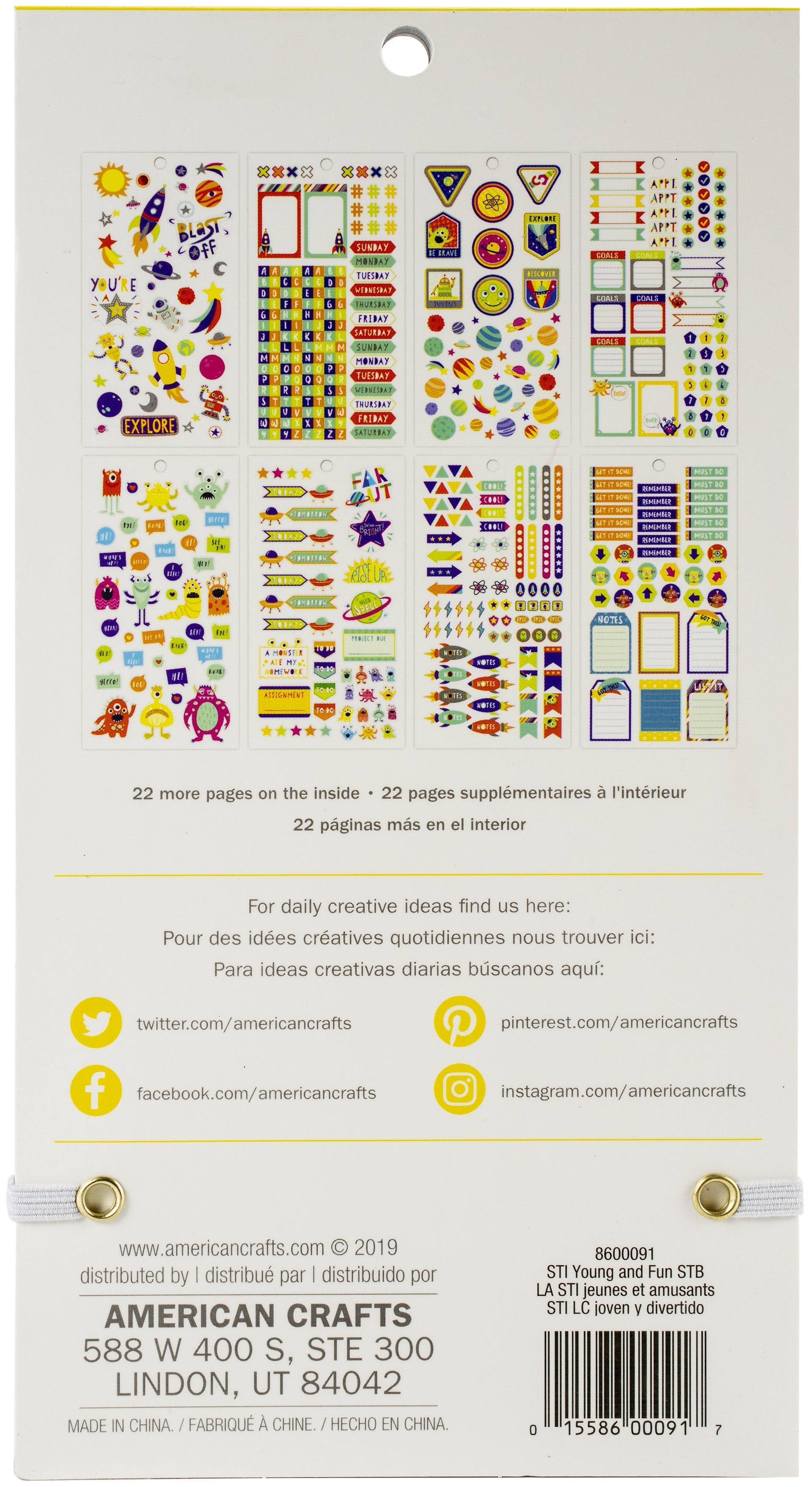 Sticko Sticker Book 4.75"X9" - Young & Fun, 1512/Pkg