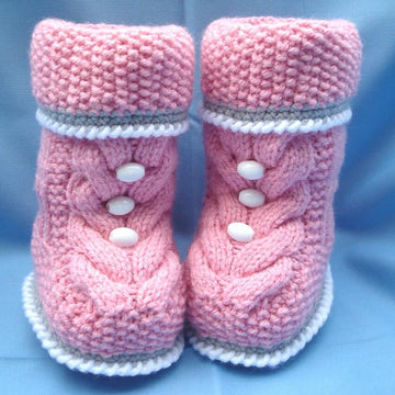Knitting Pattern Baby Booties Baby Uggs Adam