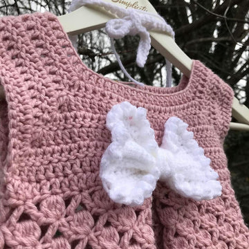 Crochet Pleated Baby Dress
