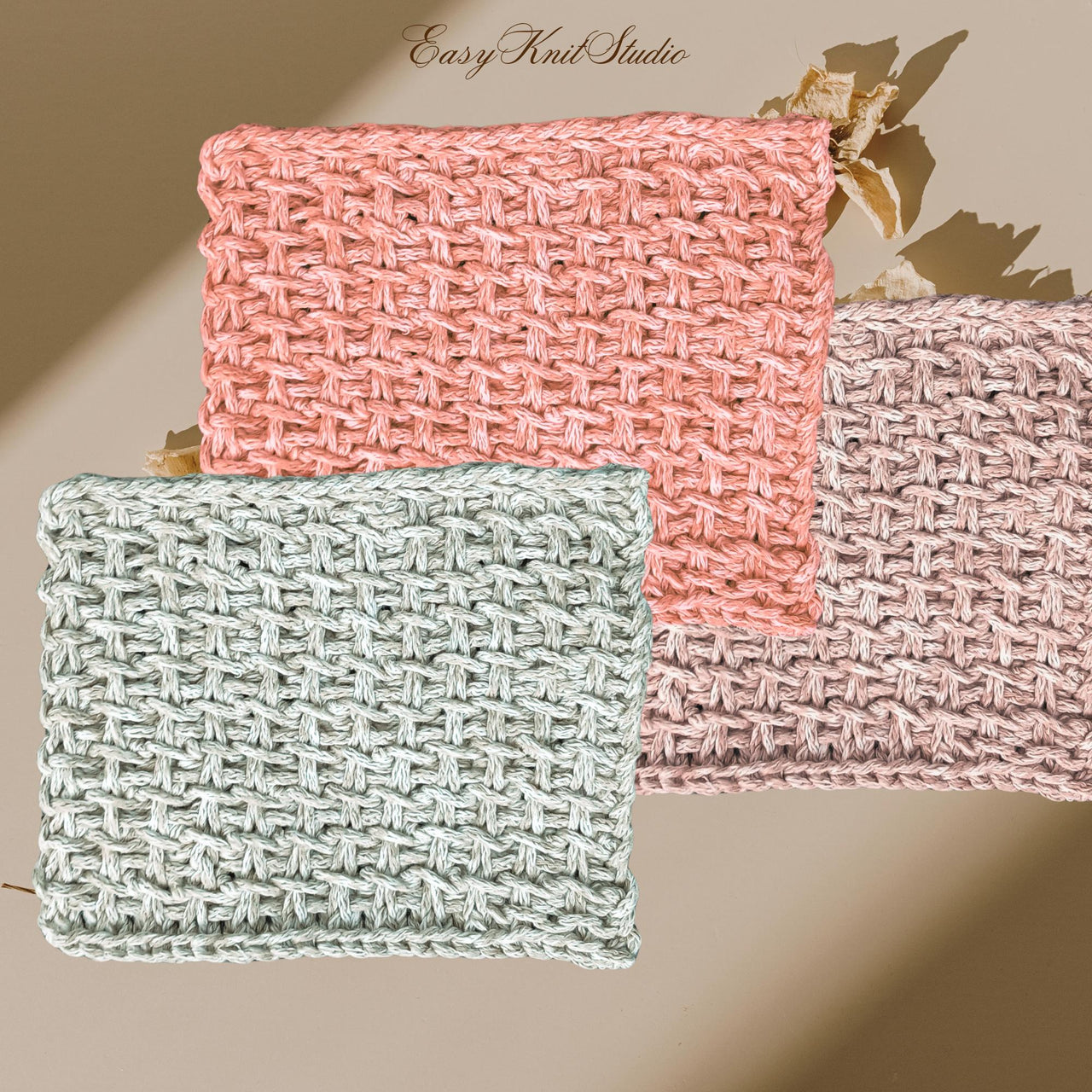 Easy Knit Mug Rug, Coaster