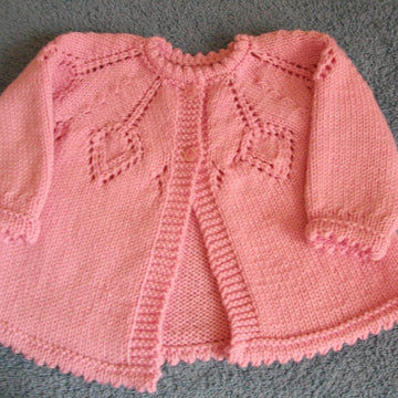 Sunray Yoke Baby Sweater (Knit)