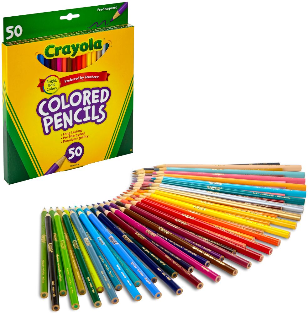 Crayola Colored Pencils - 50/Pkg Long