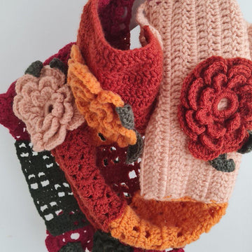 Cottage Rose Patchwork Scarf