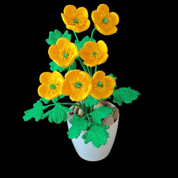 Crochet Buttercup flowers
