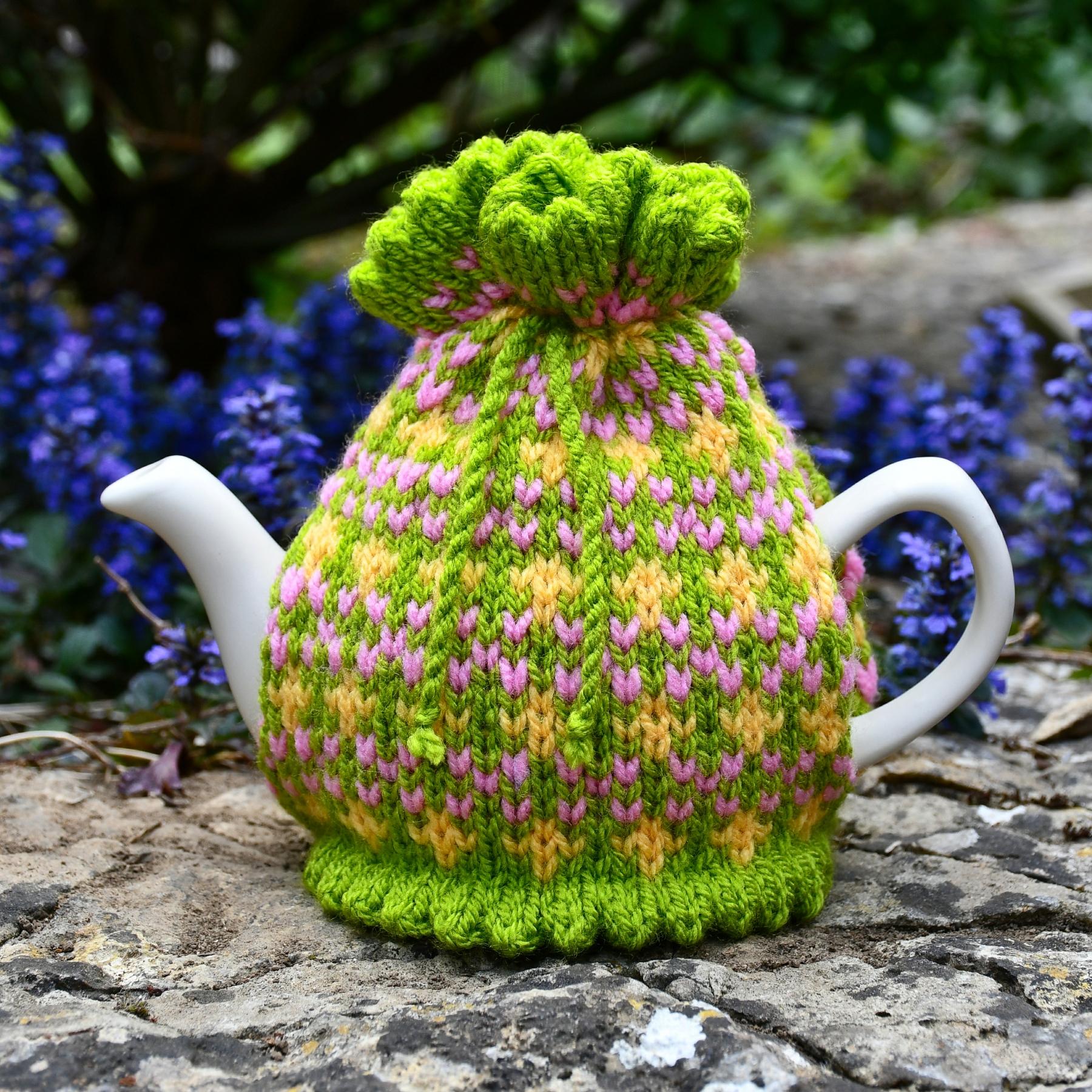 Springtime Fair Isle 2 Cup Teapot Cosy Knitting Pattern