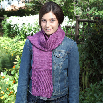 B14 Basic Scarf From Measurements - Knitting Pattern for Kids and Adults in Valley Yarns Northampton Bulky
