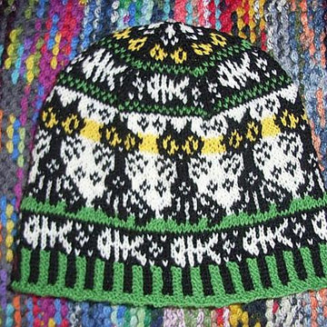 Halloween kitty child/adult beanie