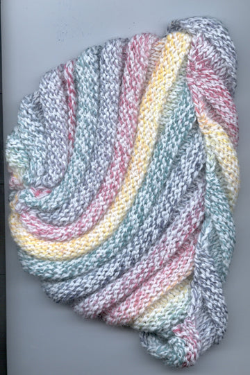 Spiral Rainbow Hat in Plymouth Encore Colorspun - F086