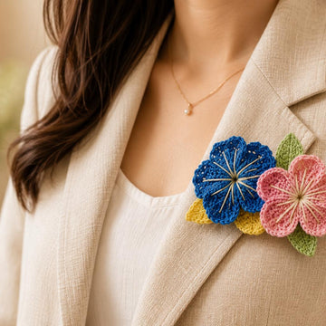 Tunisian Crochet Flower PDF Pattern | Crochet Appliqué with Video Tutorial