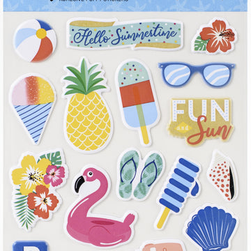 Echo Park Paper Dive Into Summer Puffy Stickers - 619229
