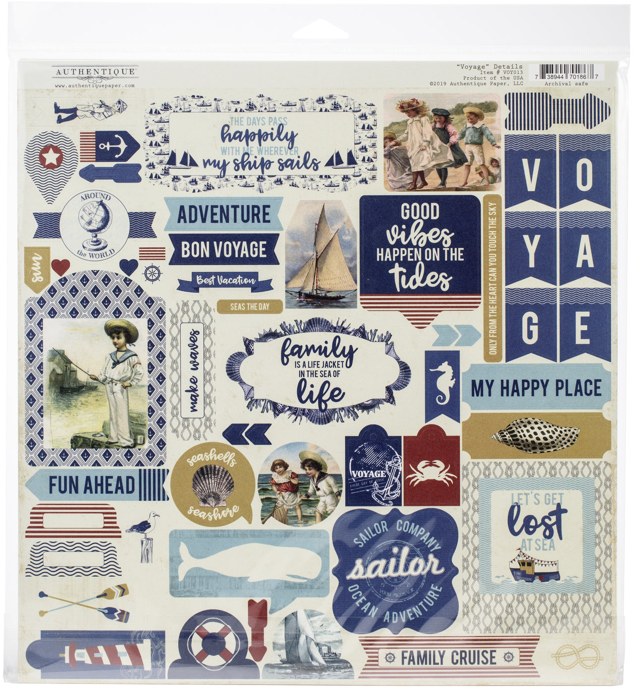 Authentique Paper Authentique Collection Kit 12"X12" - Voyage