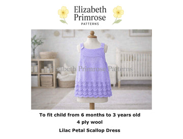 Lilac Petal Scallop Dress P136