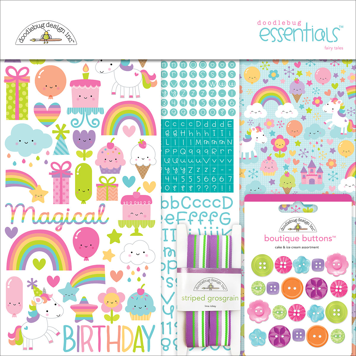 Doodlebug Essentials Page Kit 12"X12" - Fairy Tales