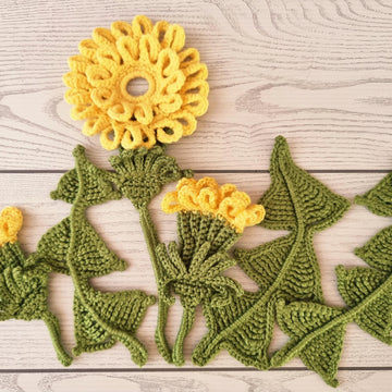 Crochet Dandelion Appliqué