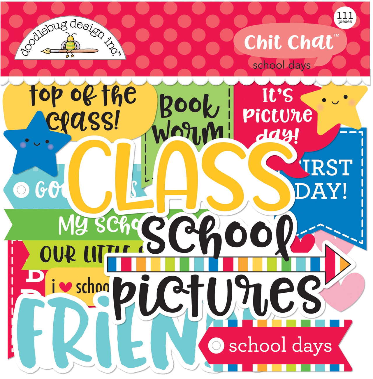 Doodlebug Odds & Ends Chit Chat Die-Cuts - School Days, 111/Pkg