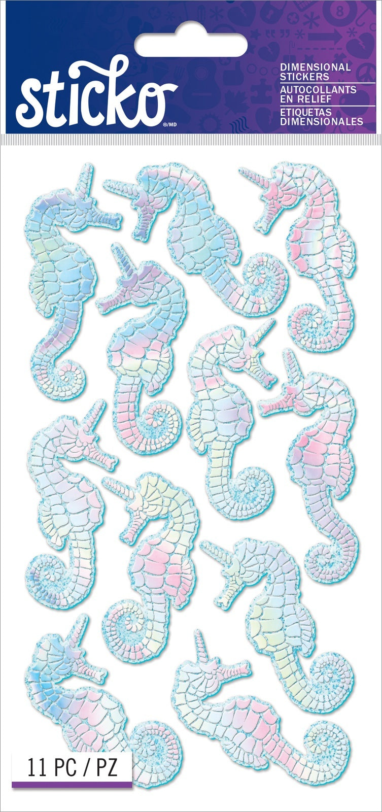 Sticko Classic Stickers - Iridescent Seacorn