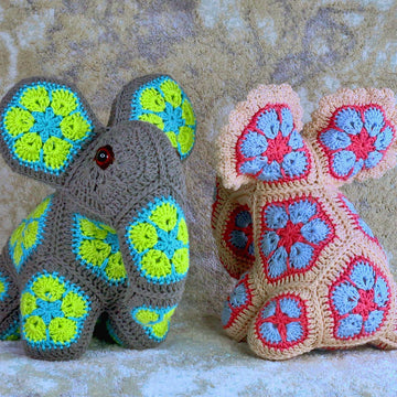 Emil The Baby-Elephant with African Flowers