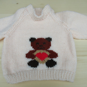 Baby Teddy Bear Motif Jumper