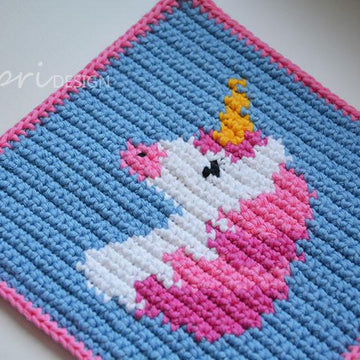 Unicorn Potholder Crochet Pattern