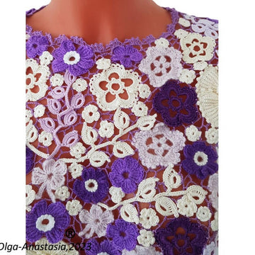 Crochet sleeveless blouse