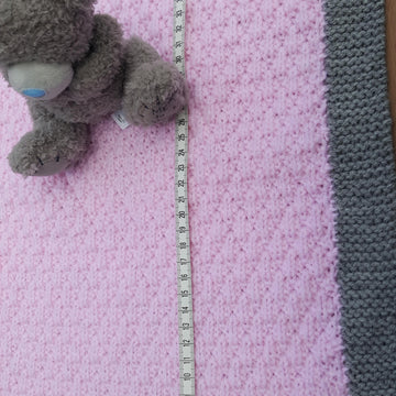 Pink and Grey Moses Basket/Buggy/Baby Seat Blanket