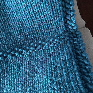 Moss Stitch Hearts Blanket