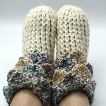 Crochet slipper boots