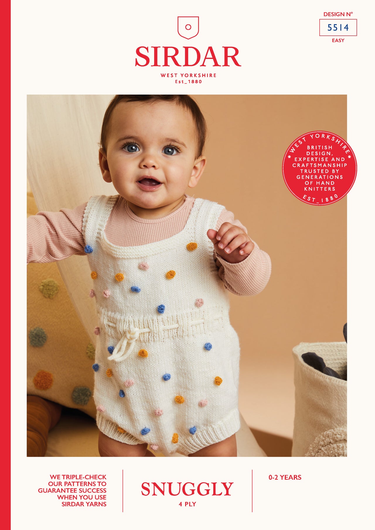 Spotty Dotty Romper in Sirdar Snuggly 4ply - 5514 - Downloadable PDF