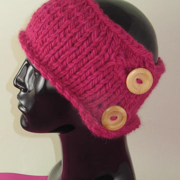 Simple Unisex Super Chunky 2 Button Headband
