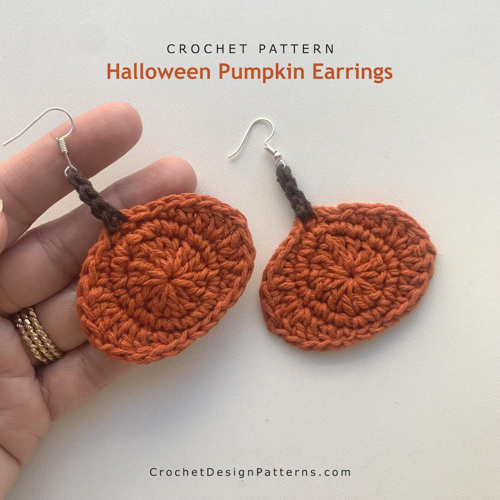 Halloween Pumpkin Earrings Crochet PatternHalloween Pumpkin Earrings Crochet Pattern
