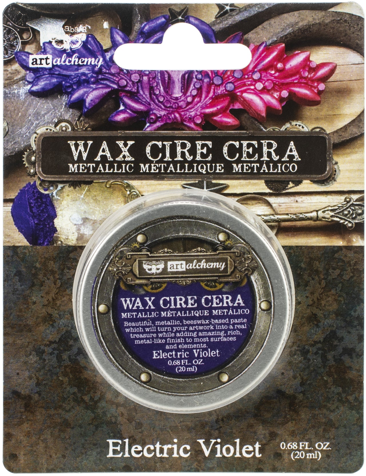 Prima Marketing Finnabair Art Alchemy Metallique Wax .68 Fluid Ounce - Electric Violet
