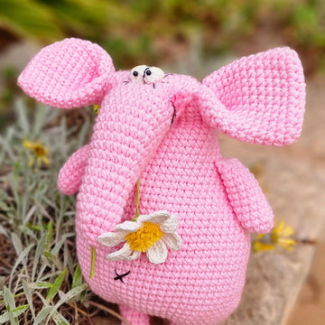 Pink elephant amigurumi easy crochet pattern P1