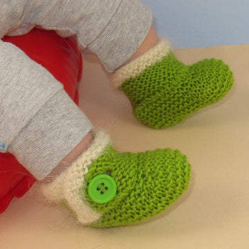 Baby Short Fur Trim Booties