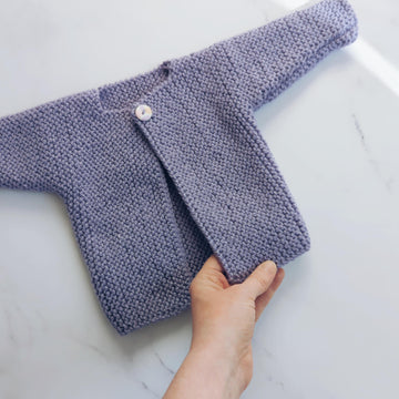 August Cardigan - Baby Aran Knitting Pattern for 0-3 - 18-24 months