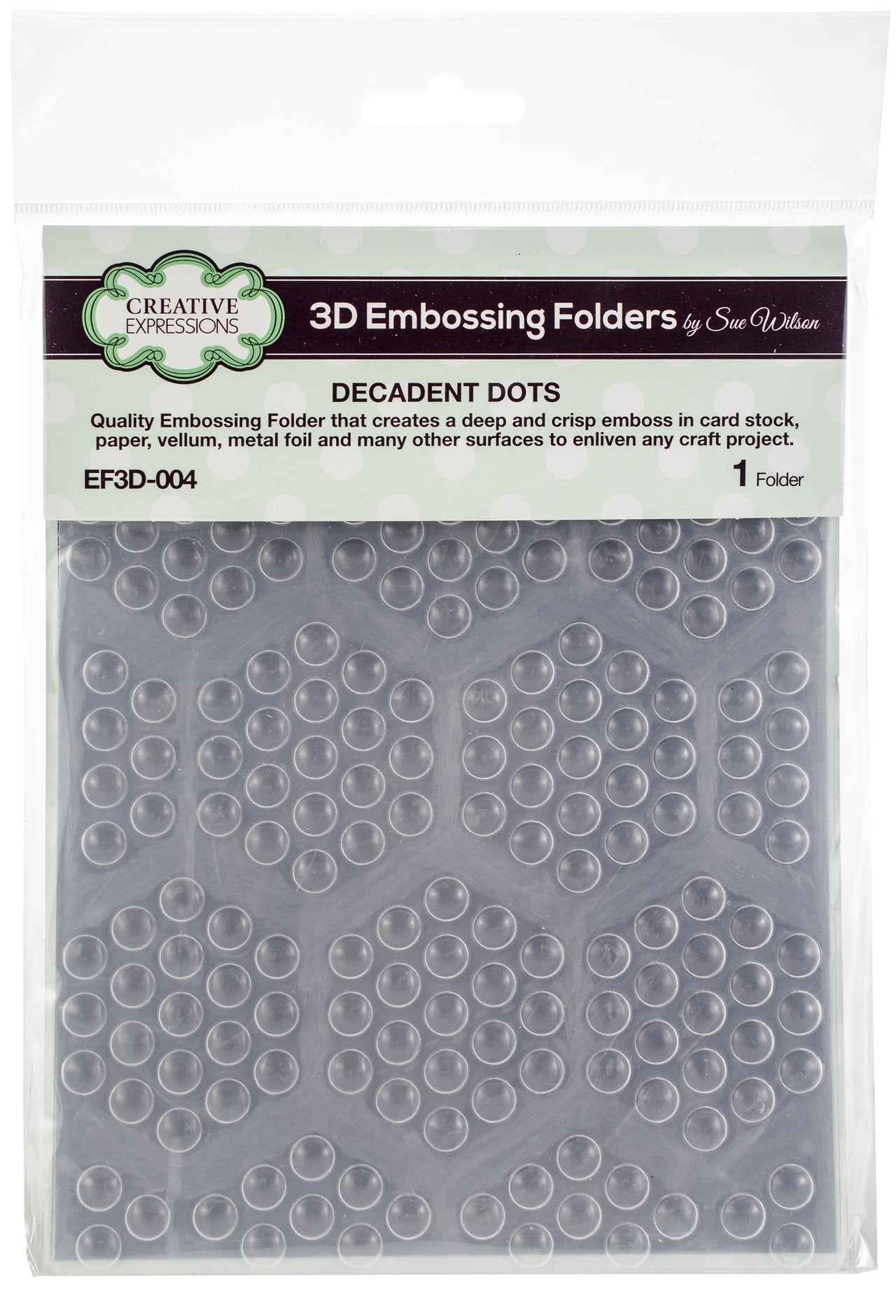 Creative Expressions 3D Embossing Folder 5.75"X7.5" - Decadent Dots