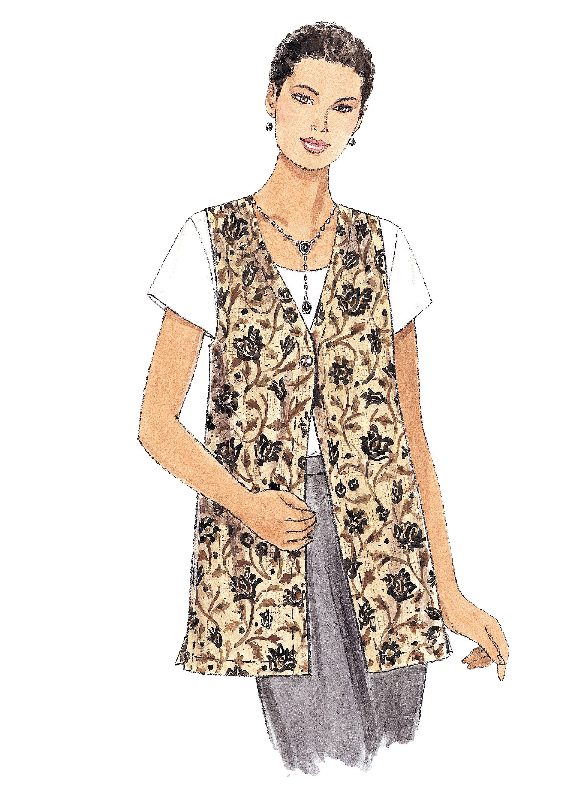 McCall's Misses' Unlined Vests In Two Lengths M2260 - Sewing Pattern
