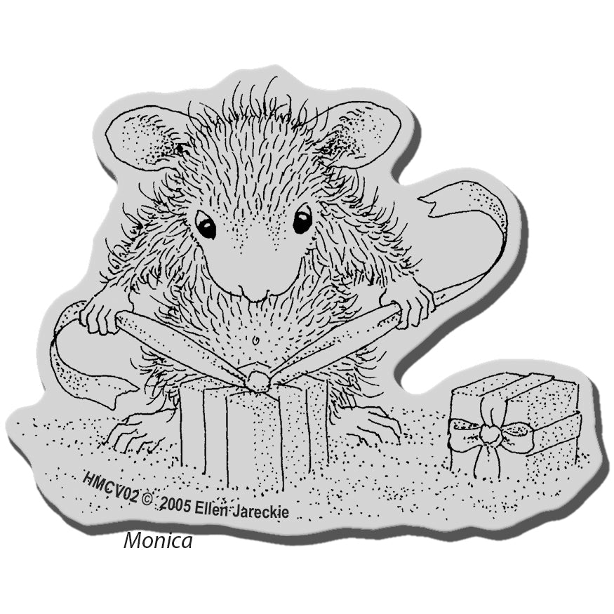 Stampendous House Mouse Cling Stamp - Gifts To Tie