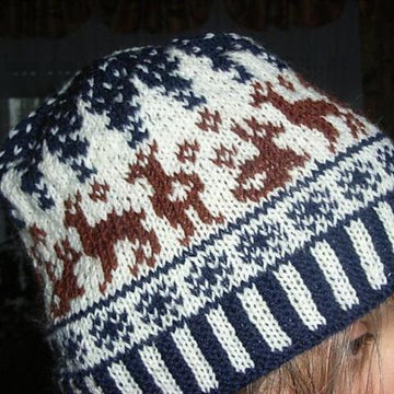 Snow roe deer beanie